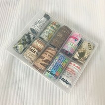 네일아트 필름지 10종 세트, 잡지모양, 1세트