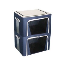 마이닝 모던 리빙박스 66L, 네이비, 2개