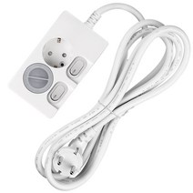 스윗홈 개별스위치 통합 절전형 멀티탭 2구 + 안전커버 세트, 1세트, 2.5m