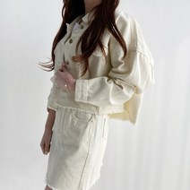 윤베리 여성용 컷팅 데일리 면 자켓