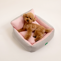 페스텝 강아지 사각 범퍼형 침대, 핑크