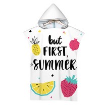 셀레네 후르츠 썸머 후드 비치타월 75 x 110 cm, A10, 1개