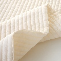 코튼빌 대폭 면 60수 아사 워싱 누빔지 원단, 내추럴