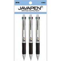 자바펜 제트4+1M 멀티펜 0.7mm, 메탈실버, 3개