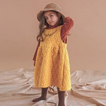 여아용 누비자수 원피스