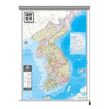 지도닷컴 대한민국 지도 롤스크린 110 x 150 cm + 세계지도, 1세트