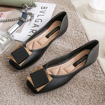 JCP 모던 스틸 스퀘어 버클 플랫슈즈