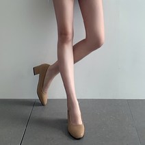 탑모델 카리나 베이직 스퀘어 미들힐 펌프스