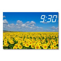 홈마인 캔버스 프린팅 액자 시리즈 LED 시계 해바라기 풍경 600 x 400 mm, 18