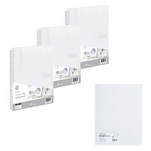 에코청운 칼라칩 스프링 파일 A4 50매 x 3p + PP 명함 L 홀더 A4 10p 세트, 투명(파일, 홀더), 1세트