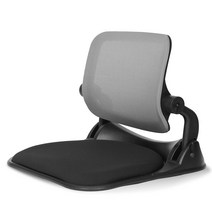 체어포커스 바른자세 등받이 틸팅 접이식 메쉬 좌식의자 CHA7, 투톤그레이