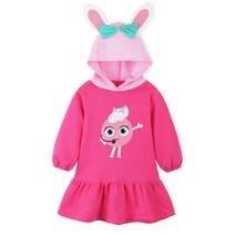 오즈키즈 브레드이발소 여아용 아이돌 마카롱 후드 원피스