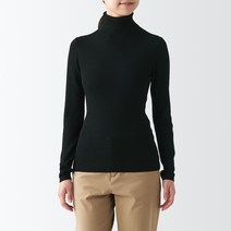 무인양품 여성용 리브 터틀넥 워셔블 스웨터 BAG11A2A