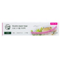 프로그 더블 지퍼백 15p, 대(L), 1개