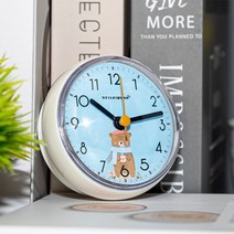 욕실 흡착식 방수 시계, 스카이블루곰