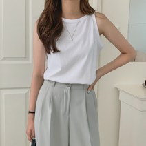 린다샵 여성용 자거벨 베이직 홀터넥 나시 NS590K25