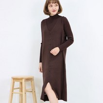 페이퍼먼츠 골지 니트 브이넥 롱 투피스 세트 13185