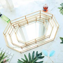 옥타곤 골드 글래스 트레이, 혼합색상