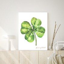 오홀리브 접이식 액자테이블 소 60 x 40 x 27 cm, 행운클로버