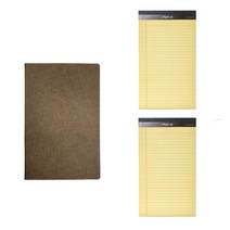 페이퍼랩 패드폴리오 Mini + 리갈패드 Mini 50p x 2p, 브라운(패드폴리오),랜덤발송(리갈패드), 1세트