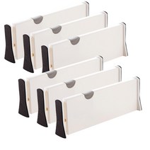 모나코올리브 정리 달인 서랍 속 매직 파티션 칸막이, 화이트, 6개