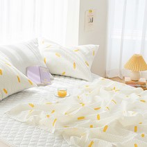 쉬즈홈 시어서커 홑이불 베개세트