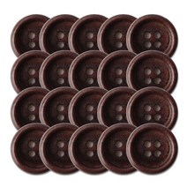 와이셔츠 블라우스 자작나무 단추 일반테 30mm, 밤색, 20개