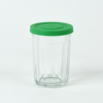 졸리마 트윙클자 실리콘 뚜껑 밀폐 유리병 그린, 620ml, 1개