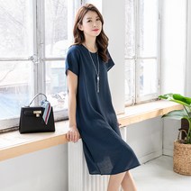 BB캐주얼 여성용 빅사이즈 인견 반팔 원피스