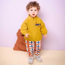 몰리멜리 아동용 리버스 반집업 조거 상하복 세트