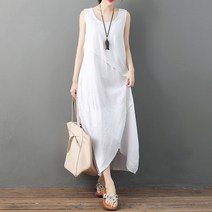 아이엠몽 여성용 린넨 나시 원피스