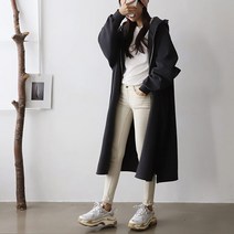 팡팡샵 기모 롱 임산부 후드 티셔츠 집업