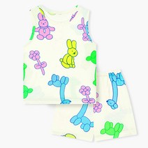 유니프랜드 아동용 소프트 벌룬 쿨민 소매 내의 상하의 세트