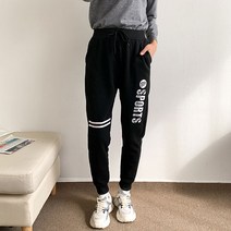 여성용 기모 SPORTS 트레이닝 조거팬츠