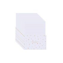 톡톡팬시 금박 패턴 편지지 4p + 봉투 2p 세트, 바이올렛, 10세트