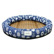 따니네 반려동물 원형 여름 돗자리 쿨방석 CYW015, 고양이 블루