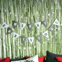 크리스마스 모던파티 장식세트, 그린, 1세트