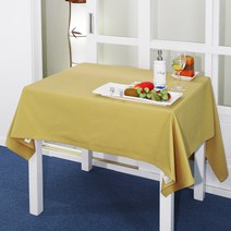 나산데코 면 테이블커버, 허니골드, 8인용(240 x 140 cm)
