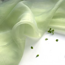 오간디 크리스탈 광폭 원단, 애플그린