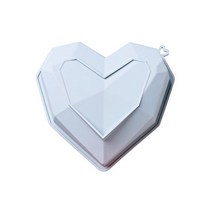 이홈베이킹 3D실리콘몰드 다이아몬드러브하트 대형사이즈, 블루, 1개