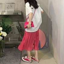 에이홉 뒷트임 플리츠 임부 스커트