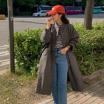 소엔티 박시 포켓 스트링 롱 야상 점퍼 cpjk4346k29