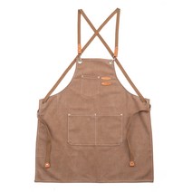 캔버스 공방 바리스타 앞치마, 브라운