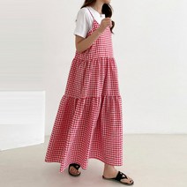 팡팡샵 O 캐슬 체크 임산부 원피스