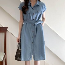 라라온 제니스 투 포켓 데님 원피스