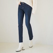 레몬소울 여성용 매린 밴딩 피치기모 일자 데님팬츠