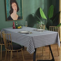 빈테리어 스퀘어 패터너블 유니크 테이블보, 04, 90 x 150 cm