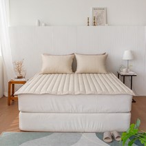 그래이불 샤르르 모달 호텔침구 프리미엄 침대패드 Q, 연베이지