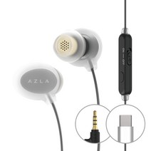 아즈라 실리콘 이어폰 ASE500 UC 타입 갤럭시용, 블랙, ASE500 USB-C Black