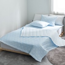 쏘우 써클 시어서커 여름 이불, 블루